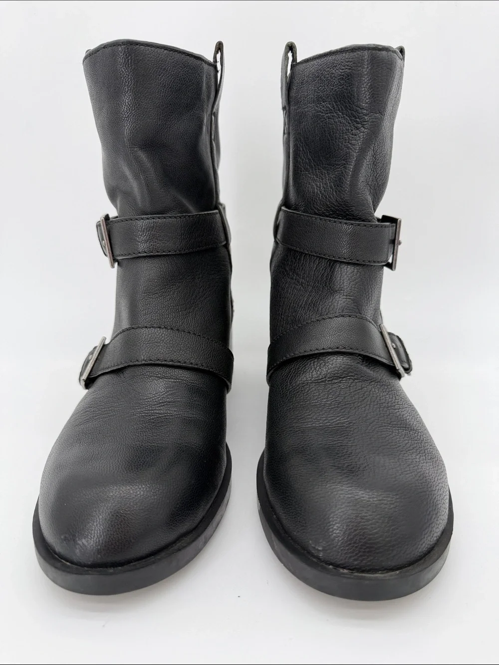 Cole Haan Fabrizia X Nike Buckle Moto Pull On Ankle Boots Women's Size 9.5B